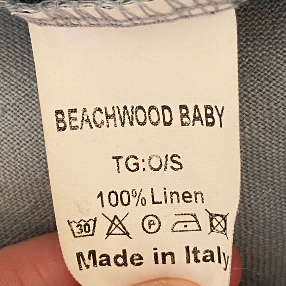 BEACHWOOD BABY The Palma 100% Linen Made in Italy Shirt Light Blue, One Size - Picture 4 of 10